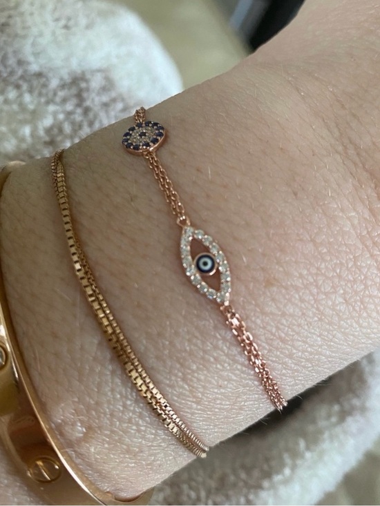 Jewelry - Rose Gold Evil Eye Bracelet 🧿🩷